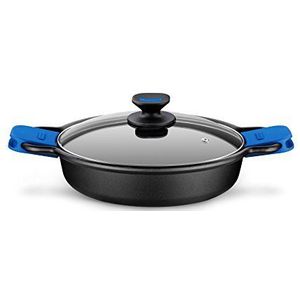 Monix Solid Kookpan onder 36 cm, gegoten aluminium met antiaanbaklaag, Teflon innovaties zonder PFOA, geschikt voor alle warmtebronnen, inclusief inductie