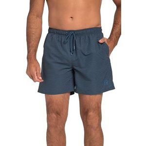 JP 1880 Jay-pi Gestreepte zwemshorts met elastische taille voor heren, Mat nachtblauw