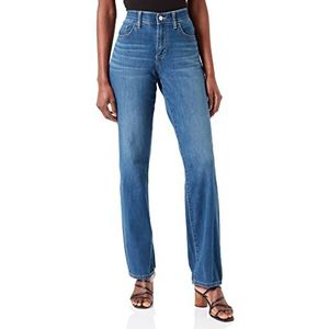 Lee Comfortabele straight fit jeans voor dames, Gemiddelde indigo.