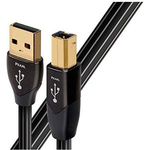 AudioQuest PEARL USB-kabel A-B 3m USB A USB B stekker zwart - USB-kabel (3 m, USB A, USB B, 2.0, stekker/stekker, zwart)