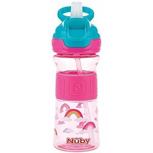 Nuby - Flip-It sportbeker van Tritan, zachte uitloop - 360 ml - roze - 3 jaar + NV0414021PINK