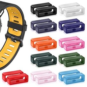 Molain Verwisselbare horlogebandclips van rubber, siliconen horlogebandhouder, horlogebandclip voor smartwatch, bevestigingsringen voor horloges, Citrien