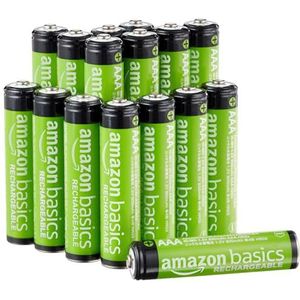 Amazon Basics oplaadbare batterijen AAA (16 stuks), 800 mAh, voorgeladen