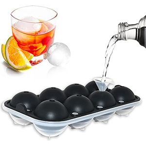 IJsblokjesvorm bolvorm - Whisky ijsblokjesmachine - Gemaakt van 4,7 cm ijsballen met BPA-vrij gemakkelijk los te maken deksel voor vriezer, cocktaildranken