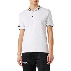 lea srl Poloshirt, uniseks, wit/zwart, XL, Wit/Zwart