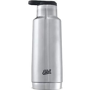 Esbit Pictor Thermosfles, roestvrij staal, BPA-vrij, zwart, zilver, 0,75 l & meer, water, fiets, sport, yoga