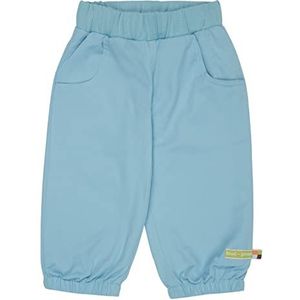 loud + proud Pantalon unisexe pour enfant en sergé certifié GOTS, bleu turquoise, 62-68