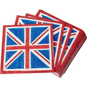 Caspari Papieren servetten, motief: Britse vlag, 20 stuks