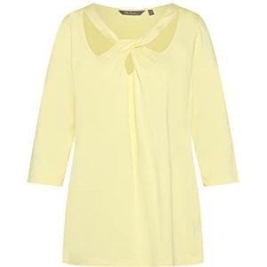 Ulla Popken T-shirts pour femme Cutout, jaune citron, 52-54