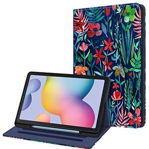 Fintie Case voor Samsung Galaxy Tab S6 Lite 10.4 Inch Tablet 2020 Release Model SM-P610 (Wi-Fi) SM-P615 (LTE) - Multi-Angle View Folio Stand Cover met Pocket, Jungle Night