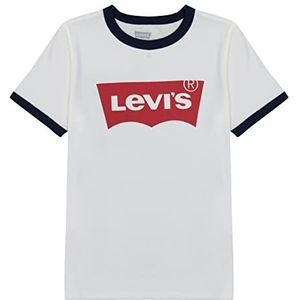 Levi's Kids Lvb-batwing Ringer Tee 9ea073 T-shirt voor jongens, Wit.