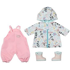 Baby Annabell 706718 Deluxe Regenset Fit 43 cm Dolls-Outfit Rainy Days, Inclusief Raincoat, Broeken en Pair of Wellingtons-Geschikt voor Kinderen Leeftijd 3 jaar - 706718