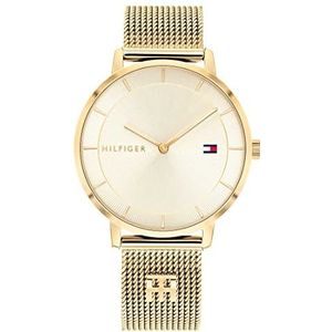 Tommy Hilfiger Dames analoog kwarts horloge Tea met mesh roestvrij stalen armband