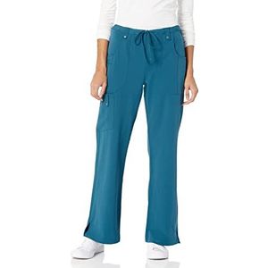 Dickies Xtreme Cargobroek voor dames, stretch, medium taille met trekkoord, Caribisch blauw