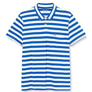 Wrangler Gestreept poloshirt voor heren, Blauw