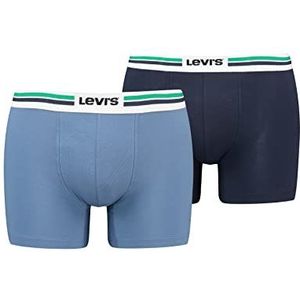 Levi's Sportboxershorts voor heren met logo, Blauw