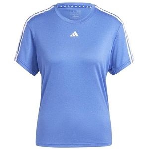 adidas Aeroready Train Essentials T-shirt met 3 strepen (korte mouwen) voor dames, Semi-Helder Blauw