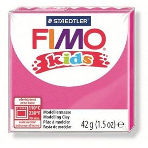 Set van 8 tabletten, 42 g. FIMO KIDS in donkerroze