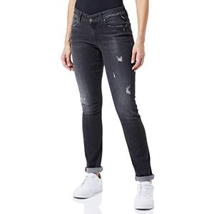 Replay New Luz Broken Edge Jeans voor dames, donkergrijs (097)