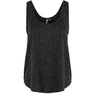 PIECES Pcbillo Lurex Noos Bc Débardeur pour femme, Noir/détails : lurex noir, XS