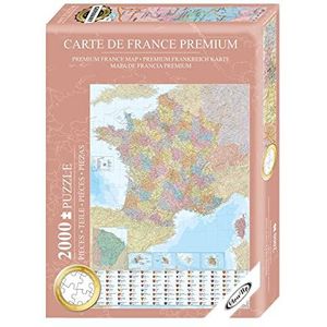 Close Up France Puzzel 2000 stukjes - Kaart - 68,8 x 96,6 cm Premium Map