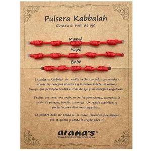 arana's Armband met 7 knopen tegen het boze oog, gemaakt van rood garen om te beschermen tegen negatieve energie, geluksbrenger voor de voorspoed van familie, vrienden en koppels., Nylon