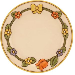 THUN ® - Country keramische tafeldecoratie met bloemen en strik