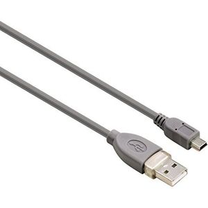 Hama USB 2.0-kabel, stekker A-stekker - Mini B-stekker, 0,25 m