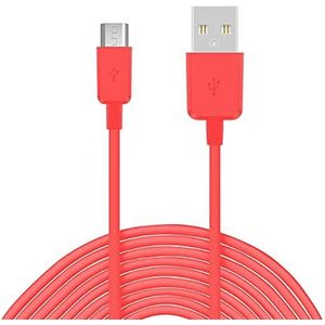 TheSmartGuard Micro USB naar USB 2.0 kabel oplaadkabel met Micro USB lengte 3 meter in roze