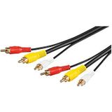 Tulp composiet audio video kabel - verguld - 10 meter
