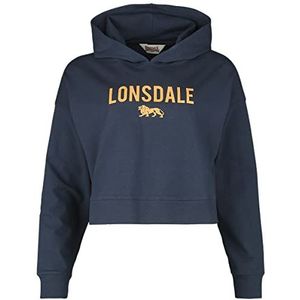 Lonsdale hoodie dames, marineblauw/oranje