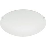 EGLO plafondlamp Mars 1-lamp van staal, kleur: wit glas gesatineerd, fitting: E27