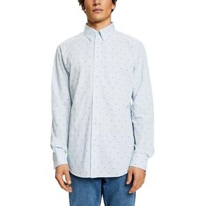 ESPRIT Chemise à carreaux en flanelle de coton, Pastel Blue, XXL