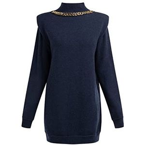 nolie Robe en tricot pour femme 11025380-NO01, bleu marine, taille M/L, Robe en tricot, M-L