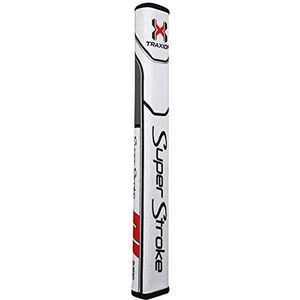 Super Stroke SuperStroke Traxion Flatso 3.0 Grip voor golfputter, uniseks, wit/grijs/rood, 3