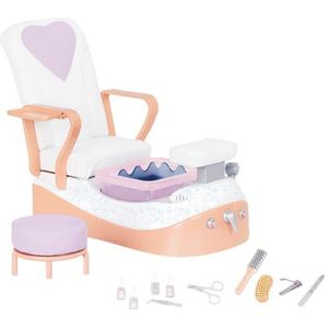 Our Generatioin BD35194Z Spa Day ligstoel, accessoires voor 46 cm poppen, speelhuis, ontspanningsset, speelgoed voor kinderen vanaf 3 jaar, 45424 HCM Kinzel meerkleurig