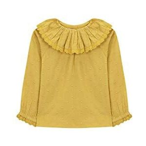 Gocco Camisa Cuello overhemd met ruches, business, baby jongens, geel (mosterd Yf)