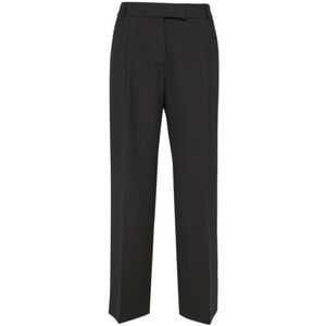 s.Oliver BLACK LABEL Elegante broek met extra brede pijpen van viscose-mix, zwart, 42 W/32 L, zwart., Taille 42 / lengte 32