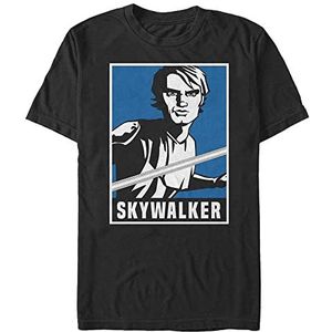 Star Wars Skywalker Organic Poster korte mouwen, uniseks, zwart, XL, SCHWARZ