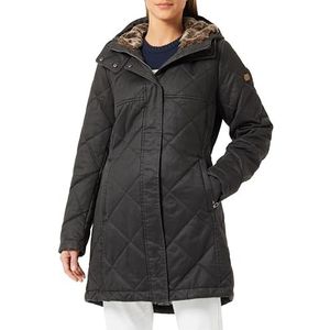 camel active Lange COAT carbon jas dames, zwart.