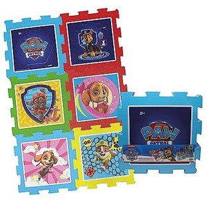 ODS - Paw Patrol Tappetone puzzel met 6 uittrekbare figuren, meet tegels, 30,5 x 30,5 cm, van EVA-schuim, leeftijd 12 M, 47602EC