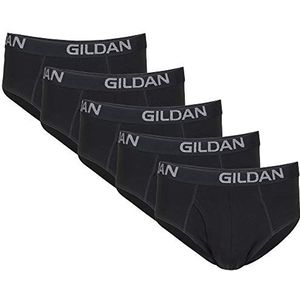 Gildan Heren slip katoen stretch in 5-pack, Black Soot (5 stuks)