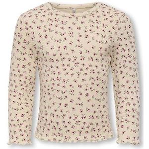 Kids mini girl Kmgtrinny Life Aop Ls O-nck Top Jrs Noos Kmgtrinny Life Aop Ls O-Nck Top Jrs Noos Meisje (1 stuk), Whitecap grijs, 128