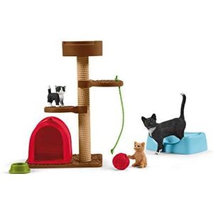 Schleich - playset entertainment voor schattige katten Farm World Variety Figuur, 42501, meerkleurig, eenheidsmaat