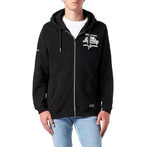 Superdry Sweatshirt Military Graphic UB Zip Hood Black L Homme, noir, L
