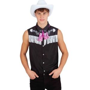 Rubies Cowboy Accessoireset voor volwassenen, vest met zakdoek en hoed, officiële licentie, accessoires voor cosplay, vrijgezellenfeest, feestjes