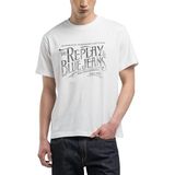 Replay T-shirt pour homme coupe droite en coton, Blanc naturel (011)., M