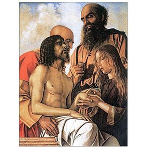 ArtPlaza Bellini Giovanni Mourning of Christ with Joseph Nicodemus And Mary Magdalene decoratief bord hout, meerkleurig, 60 x 80 cm