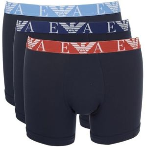 Emporio Armani Bold Monogram boxershorts voor heren, 3 stuks, marineblauw/marineblauw