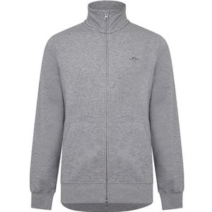 GANT Reg Shield Full Zip Sweatshirt Cardigan Heren, Grijs gemengd